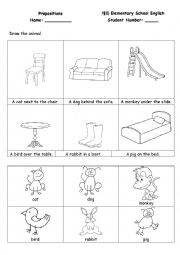 English Worksheet: preposition