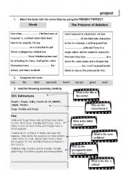 English Worksheet: present perfect film review
