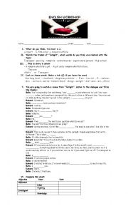 English Worksheet: Twilight