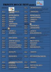 English Worksheet: Trinity Exam Grade 3