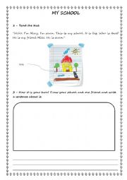 English Worksheet: My school