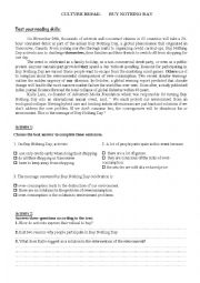 English Worksheet: Buy Nothing Day