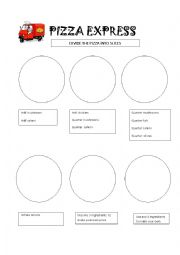 English Worksheet: Pizza express