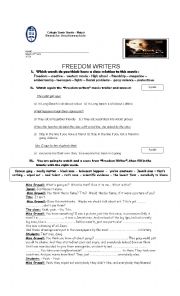 English Worksheet: Freedom writers