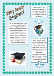 English Worksheet: Why learn English?
