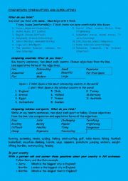 English Worksheet: Comparatives and superlatives