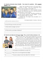 English Worksheet: Boy band