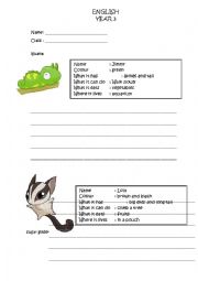 English Worksheet: Pets