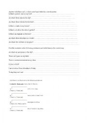 English Worksheet: thereis, there are