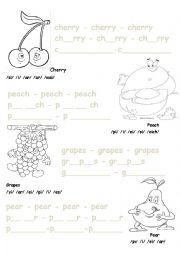English Worksheet: Fun fruits (part 2)