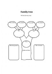 English Worksheet: Family tree