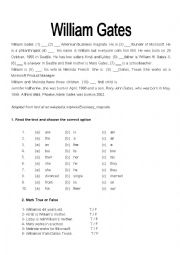 English Worksheet: william gates