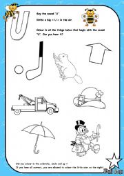 Alphabet - Letter U - Activity