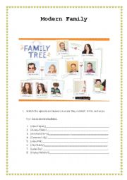 English Worksheet: Modern Family