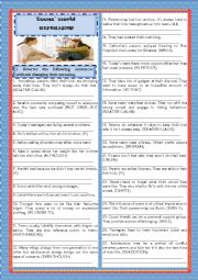 English Worksheet: TEENSWORLD- REPHRASING