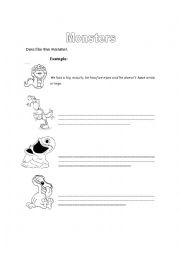 English Worksheet: Monster