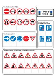 English Worksheet: Traffic Signs