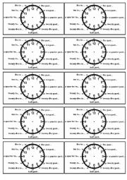 English Worksheet: clock