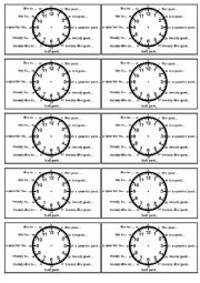 English Worksheet: clock