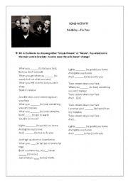 English Worksheet: Fix You by Coldplay