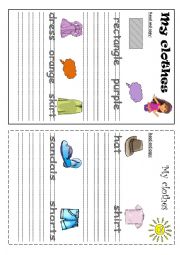 English Worksheet: clothes handouts