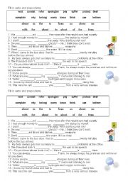 English Worksheet: Verbs with prepositions