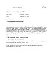 English Worksheet: process writing