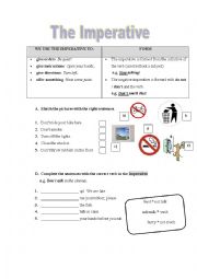 English Worksheet: The Imperative