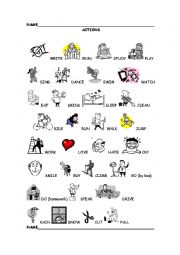 English Worksheet: Actions