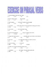 English Worksheet: Verbs+Prep / English sayings
