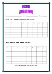 English Worksheet: Suffixes and Prefixes Quiz