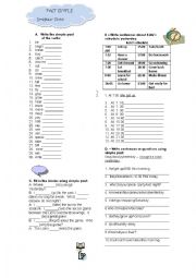 English Worksheet: Past Simple-Irregular verbs