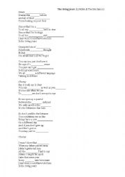English Worksheet: The living years