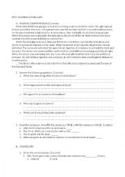 English Worksheet: NURSING VOCABULARY