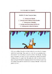 Reading: The fox and the grapes