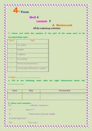 4th Form-Unit 4-Lesson 7-A newscast(modified)