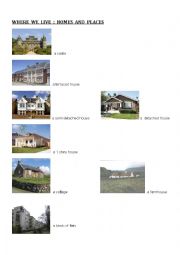 English Worksheet: WHERE WE LIVE