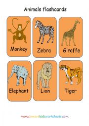 English Worksheet: Animals flashcards