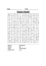 Easter wordsearch