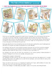 English Worksheet: PETER RABBIT (2nd episode)