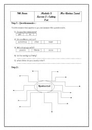 English Worksheet: eating out