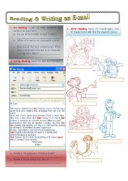 English Worksheet: Reading and Writing an E-mail