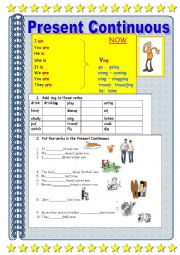 English Worksheet: Present Continuous