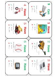 English Worksheet: ENgUno Card Game Part 2