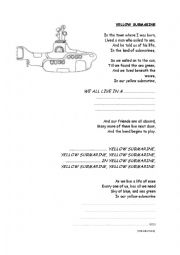 English Worksheet: YELLOW SUBMARINE