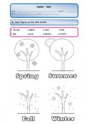 Color figures SEASONS as the table beside.