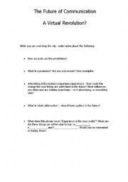 English Worksheet: The Future of Communication Worksheet