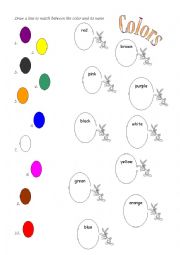 English Worksheet: Colors activity!