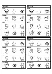English Worksheet: Body Parts