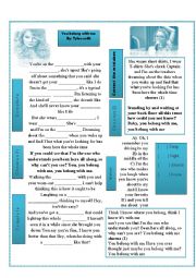 English Worksheet: SONG! - You belong with me By: Taylor Swift    